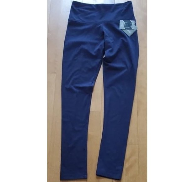 Lot of 2 pairs Womens Falls Creek Navy Blue Leggings Size Small Wide Waist NWT - Picture 2 of 3